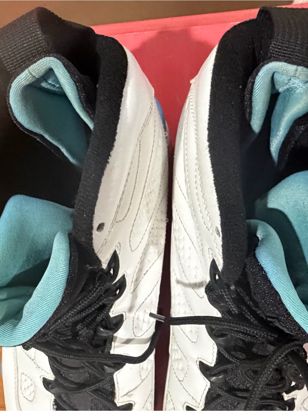 Air Jordan White & Blue Retro Basketball Shoe Size 14. - Picture 4 of 10